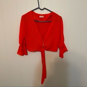 Bright Orange Cropped Top